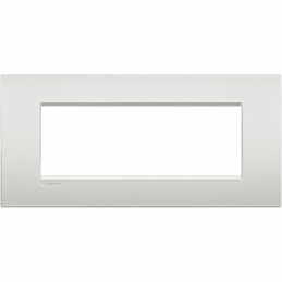 bticino living light placca 7 posti bianco perla bticino lnc4807pr