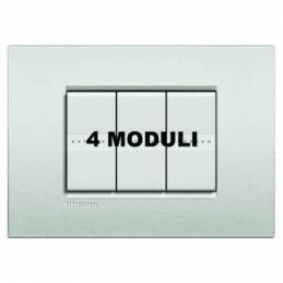 bticino living light placca 4 posti bianco perla bticino lnc4804pr