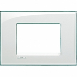 bticino  living light  placca 3 posti acquamarina bticino lna4803ka