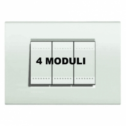 bticino  living light  placca 4 posti bianca bticino lna4804bi