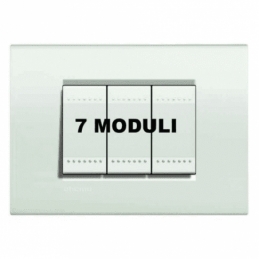 bticino  living light  placca 7 posti bianco bticino lna4807bi