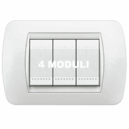 bticino  living international 4 posti bianco bticino l4804bi