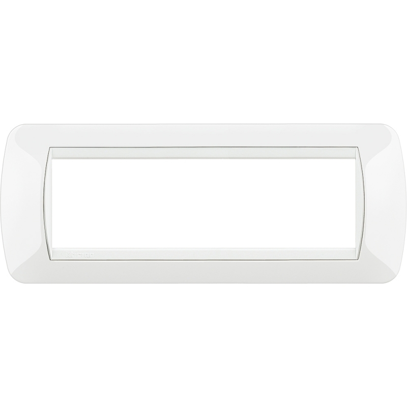 bticino  living international placca 7 posti bianco bticino l4807bi