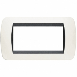 bticino  living international placca  4 posti bianco bticino l4804pb