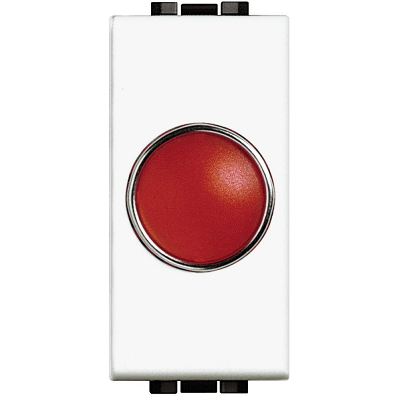 bticino living light  portalampada con diffusore rosso 1 posto bticino n4371r