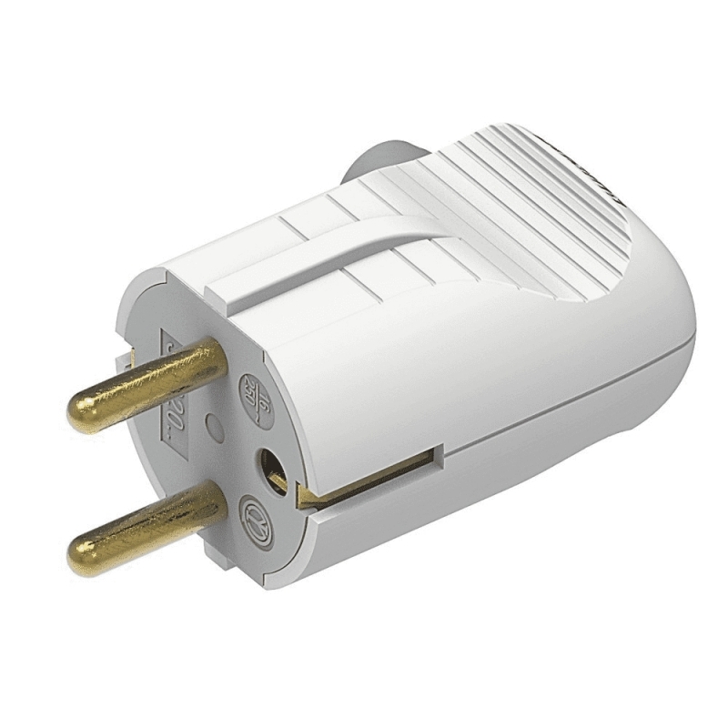 bticino  spina volante  2p+t 10a 16a  stdandard tedesco  Italiano bianca bticino s2020de