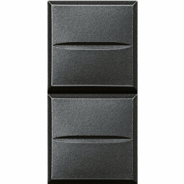 bticino axolute scura  doppio pulsante unipolare 10a bticino hs4036