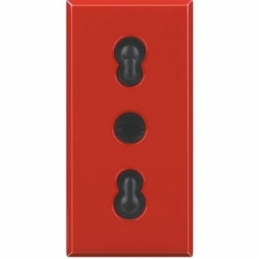 bticino axolute presa bipasso 10a 16a Rosso  bticino h4180r