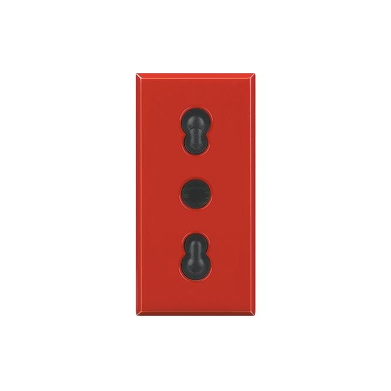 bticino axolute presa bipasso 10a 16a Rosso  bticino h4180r