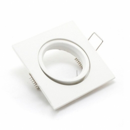 Portafaretto da incasso orientabile bianco quadrato