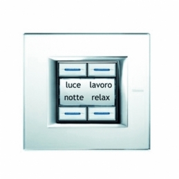 bticino axolute chiara  comando scenari personalizzabile 2 posti bticino hc4680