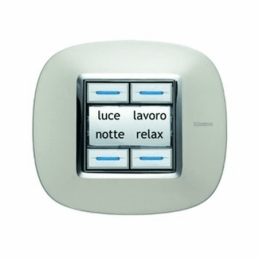 bticino axolute chiara  comando scenari personalizzabile 2 posti bticino hc4680