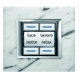 bticino axolute chiara  comando scenari personalizzabile 2 posti bticino hc4680