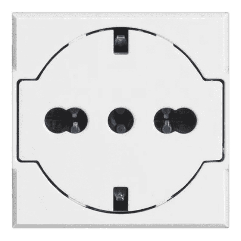 bticino axolute bianca  presa 2p+t 16a 250 vac  Std ted/ita flat bticino hd4140/16f