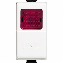 bticino matix  pulsante unipolare no 10a con diffusore rosso bticino am5057r