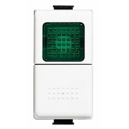 bticino matix  pulsante unipolare no 10a con diffusore verde bticino am5057v