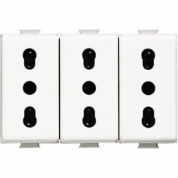 bticino matix   presa triplex bipasso 10a 16a bticino am5180/3