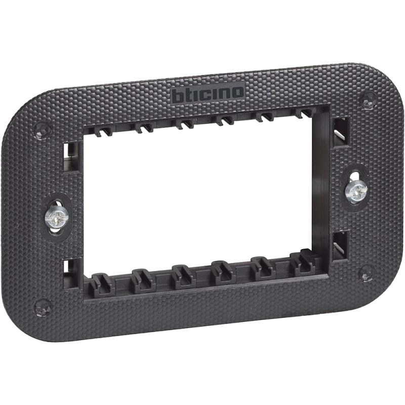 bticino living now supporto 3 moduli fornito con valva di protezione  bticino k4703