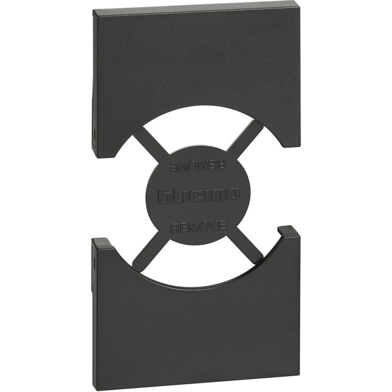 bticino living now cover per prese tedesche colore nero  bticino kg03