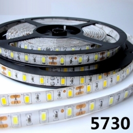 strip striscia led 12v ip68 90 w smd5730 luce calda 3000°k  5 metri elt014