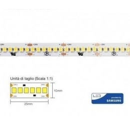 Strip led con 1200 smd2835 marca samsung ip20 24v 26w a metro 130w 4000k 3032