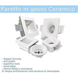 Portafaretto da incasso in gesso rotondo