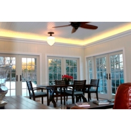 strip led cl60072 72w 14.4w a metro 24v  ip65 2700k luce calda chip samsung 3038