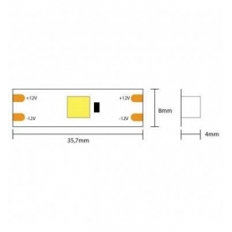 strip led sp14090 wide 160d 90w  18w al metro ip20 12v 6800k luce fredda 3395