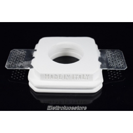 Faretto incasso quadrato gesso arredo fisso scomparsa verniciabile GU10 moderno nuovo