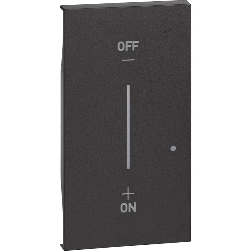 bticino living now  cover per comando luci wireless colore nero bticino kg42m2