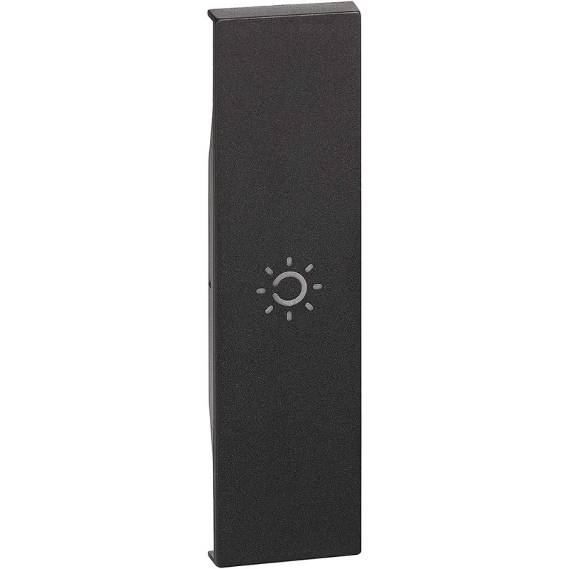 bticino living now cover illuminabile simbolo luce un modulo colore nero bticino kg01a