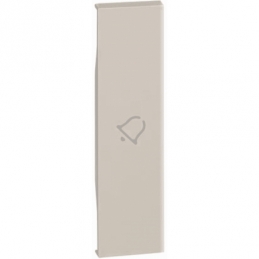 bticino living now cover illuminabile simbolo campanello colore sabbia bticino km01d
