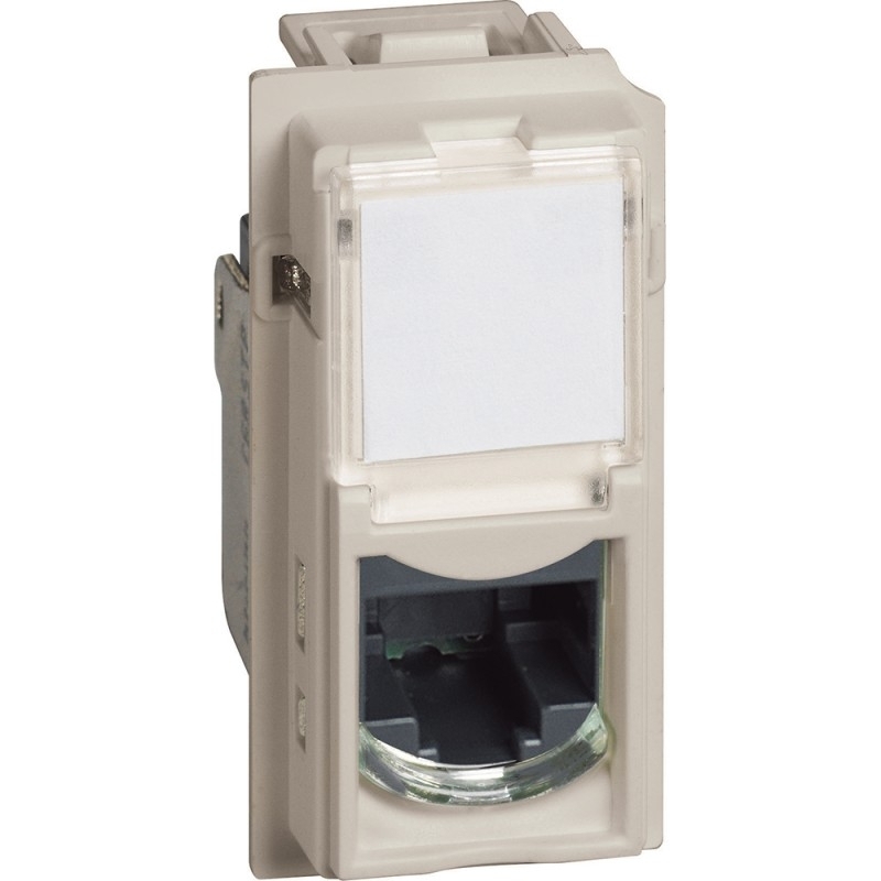 bticino living now  presa di rete rj45 utp categoria 5 colore sabbia bticino km4279c5e
