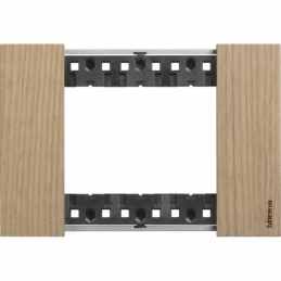 bticino living now placca rovere tre posti  tecnopolimero bticino ka4803lm