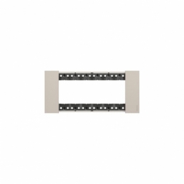 bticino living now placca sabbia sei posti  tecnopolimero bticino ka4806km