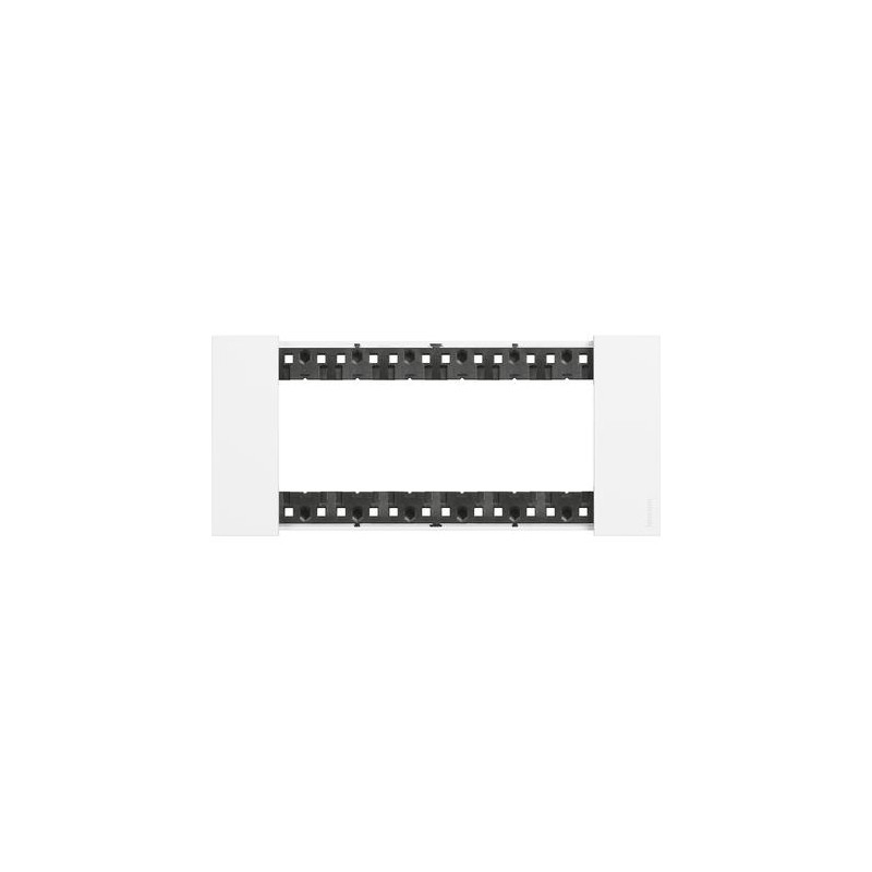 bticino living now placca bianco sei posti  tecnopolimero bticino ka4806kw