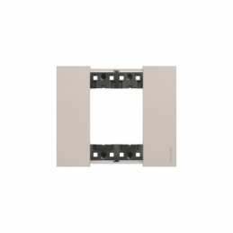 bticino living now placca sabbia  due posti  tecnopolimero bticino ka4802km