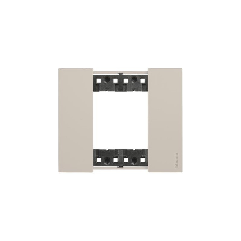 bticino living now placca sabbia  due posti  tecnopolimero bticino ka4802km