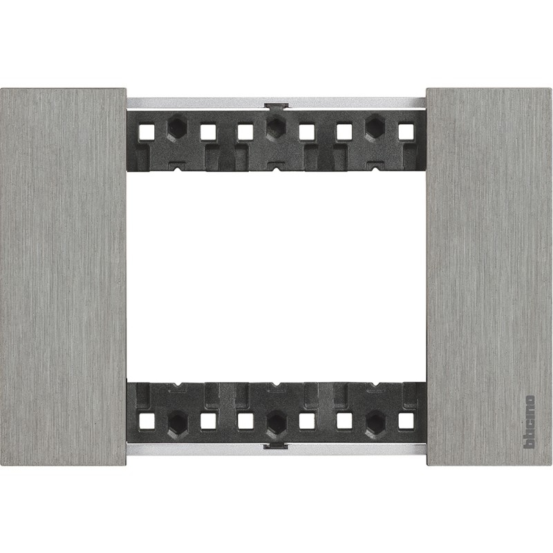 bticino living now placca acciaio tre posti  zama bticino ka4803zg