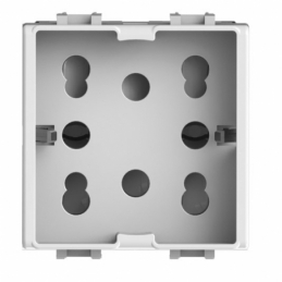 4 box presa bipasso e schuko side bianca per vimar plana 4box 4bx4b.v14.h21