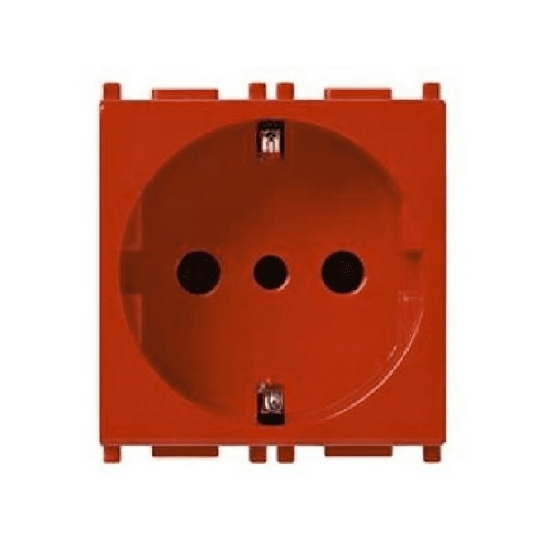 vimar plana  presa 2p+t  16a p30 rosso vimar 14209.r