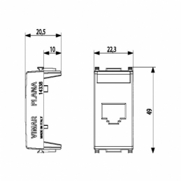 vimar plana adattatore rj45  amp avaya bianco vimar 14338.c