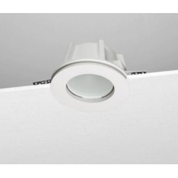 Faretto incasso rotondo con vetro in gesso fisso a scomparsa verniciabile x GU10 moderno nuovo