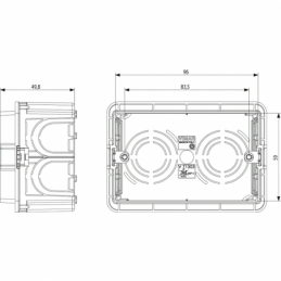 vimar cassetta ad incasso 3 posti rettangolare vimar v71303