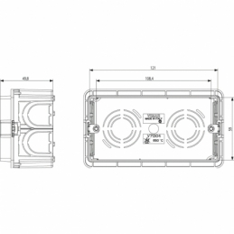 vimar cassetta ad incasso 4 posti rettangolare vimar v71304
