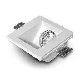 Faretto incasso quadrato luce indiretta in gesso fisso scomparsa verniciabile GU10 nuovo