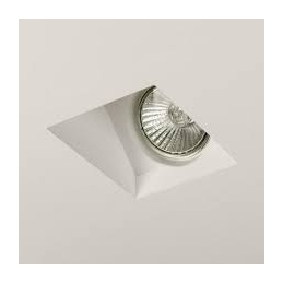 Faretto incasso quadrato luce indiretta in gesso fisso scomparsa verniciabile GU10 nuovo