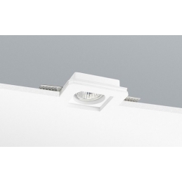 Faretto incasso quadrato luce diretta in gesso fisso a scomparsa verniciabile GU10 nuovo