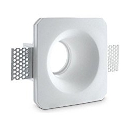 Faretto incasso conico in gesso fisso a scomparsa verniciabile x GU10 moderno nuovo