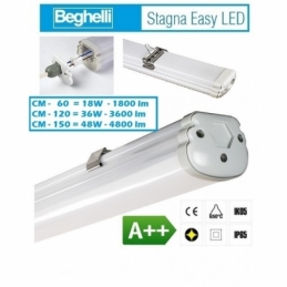 beghelli plafoniera stagnaled es 600 18w 4000k 1800lumen ip65 beghelli 75450